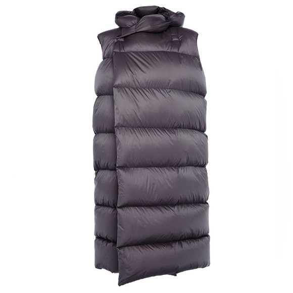 Rick Owen’s F/W 2017 Puffer Down Hooded Sleeveless Coat, Eggplant, size 40, US 4 - Picture 2 of 16